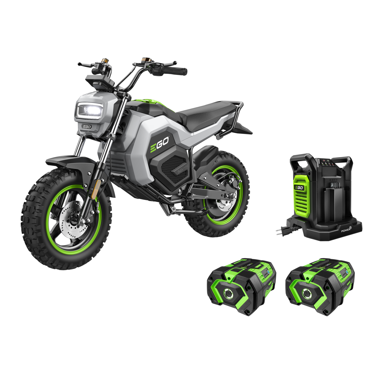 EGO Power+ MB1005-2 Mini Bike with 2 x 7.5Ah Batteries and 560W Dual-Port Charger